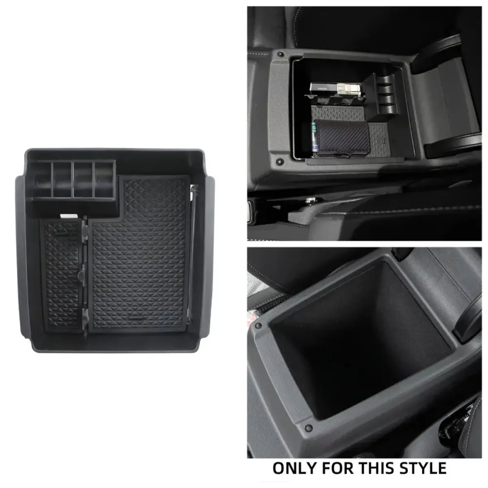 Armrest Storage Box Tray Volkswagen Passat B8, ABS Plastic Silicone Mat, Center Console Organizer