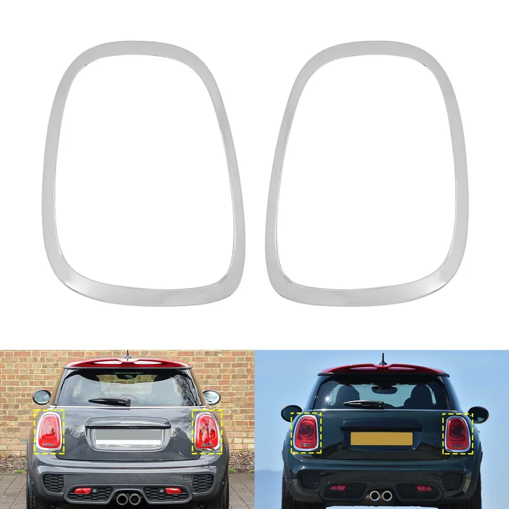 Mini Cooper F55, F56, F57 Taillight Bezel Cover Chrome Finish, ABS