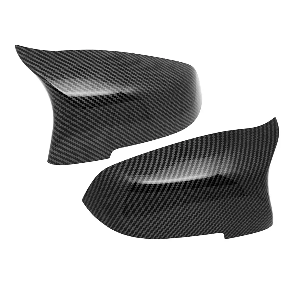 Mirror Caps BMW 5 Series F10 F11 F18 LCI Carbon Fiber Style ABS Plastic, Direct Bolt On Fit