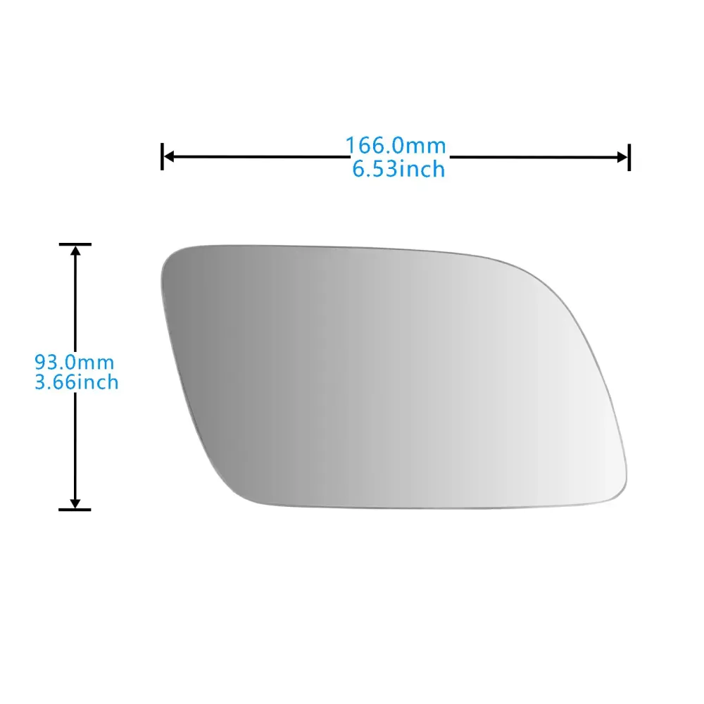 VW Polo 9N 9A Heated Convex Door Mirror Glass Right