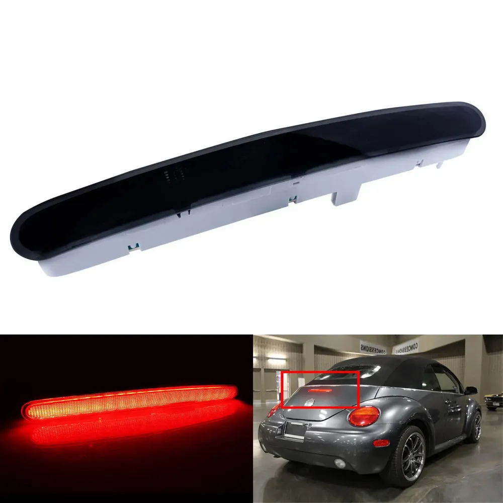 Brake Light Volkswagen New Beetle 1998-2010 High Level Third Brake Light Black Smoked Lens