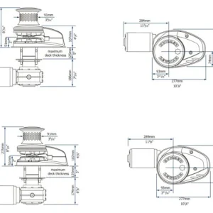 Lewmar, V5 24V motor/girkasse, 66810012