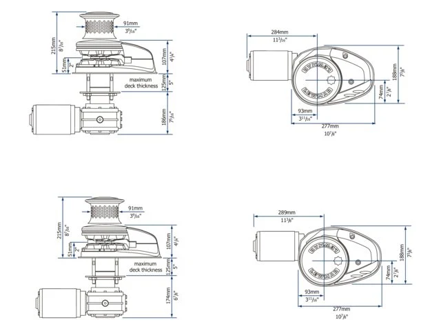 Lewmar, ankerspillkontroll V4 - 24V (MPN: 68000321)
