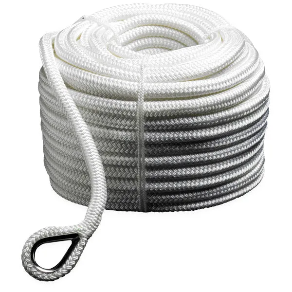 Robline, Ankertau med bly og kovs, 14mm, hvit, 50m, 2600 kg
