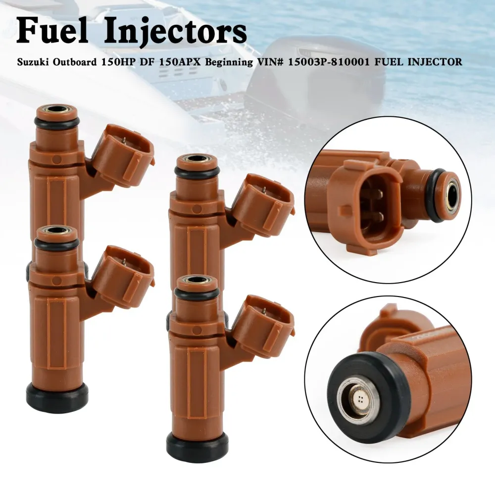 4pcs 15710-96J00 Fuelinjektorer Suzuki påhengsmotor 175 hk 200 hk 225 hk 250 hk 300 hk