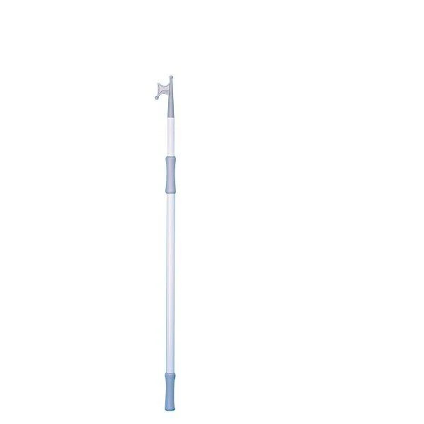 Justerbar båthake hvit Ø30mm 120-210cm