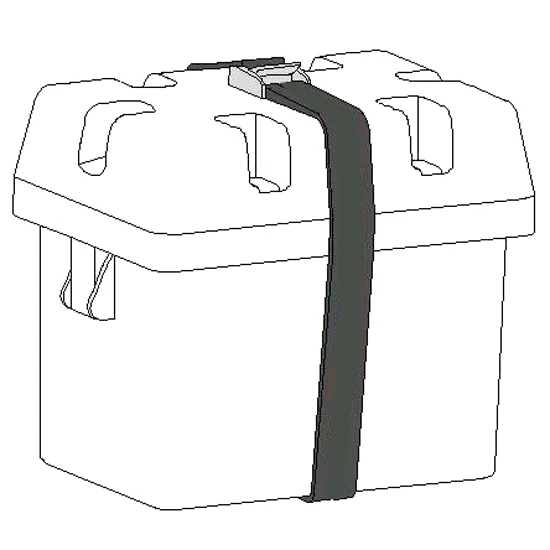 Universalholder m/belte AISI 316 stål, 2,5x100 cm