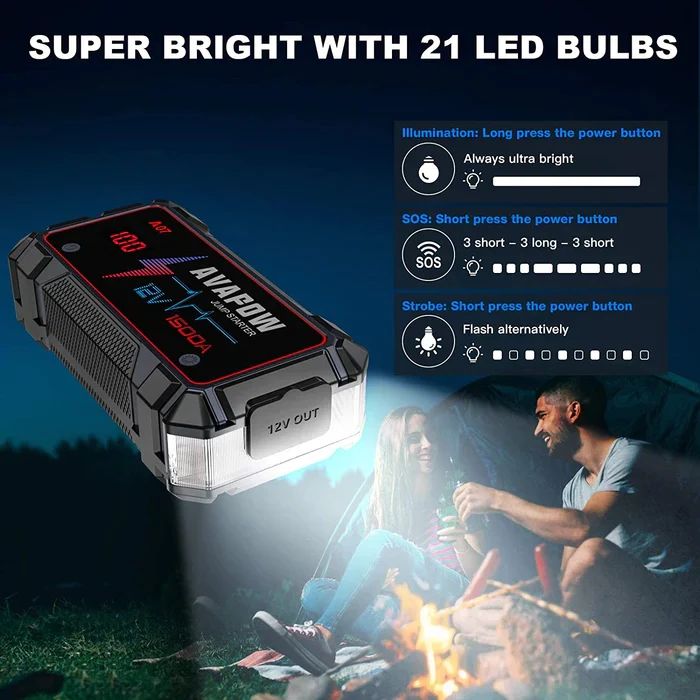 Avapow Jumpstarter A9 12V 1500 8000 mAh