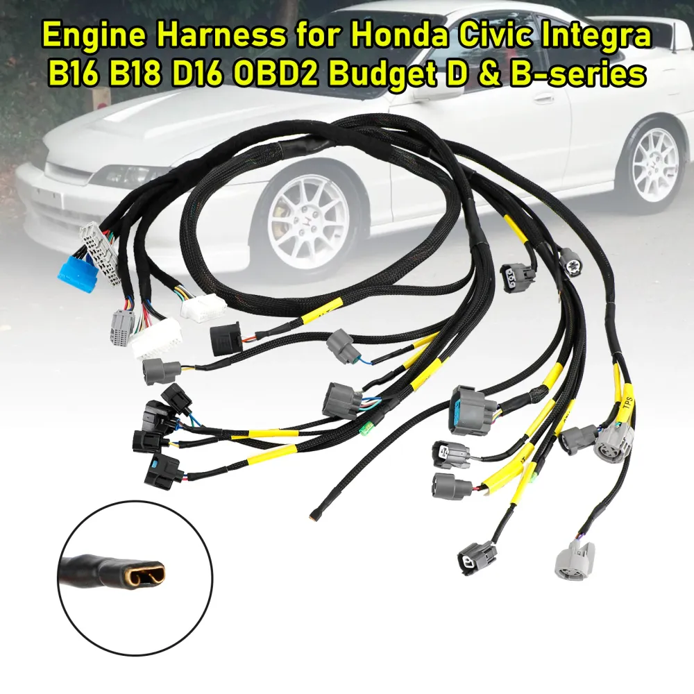 Kabelsett Honda Civic Integra B16 B18 D16 OBD2 Budget D & B-serien