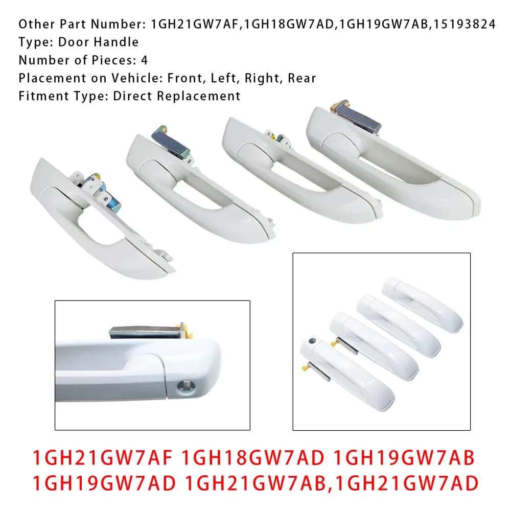 2012-2018 Dodge Ram 1500 2500 3500 4PCS Dørhåndtak