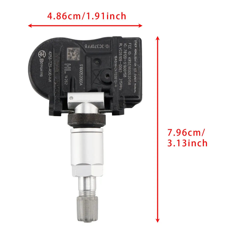 4x TPMS Dekktrykkssensor Acura MDX RDX TLX ILX 42753TZ3A51