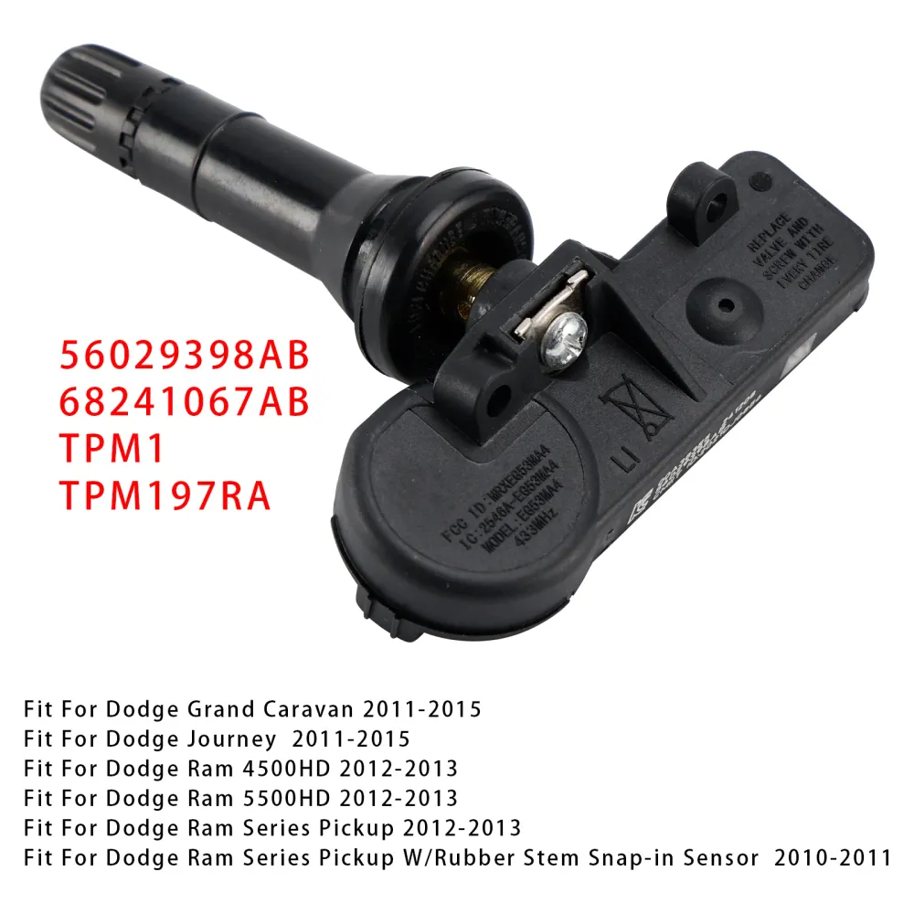 1x TPMS Dekktrykkssensor Dodge Jeep Chrysler RAM 56029398AB
