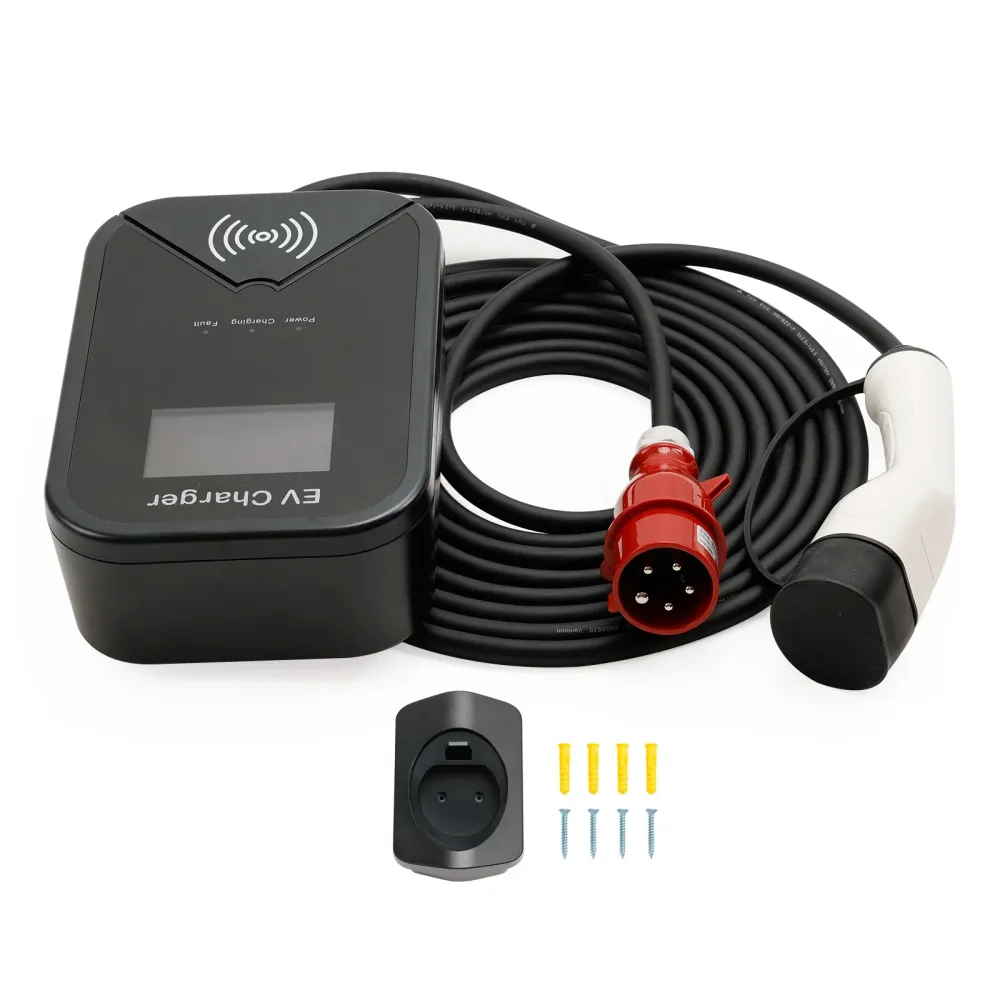 EV Charger Wallbox Type 2 32A 22kw CEE 3-fase plugg ladestasjon EV PHEV App