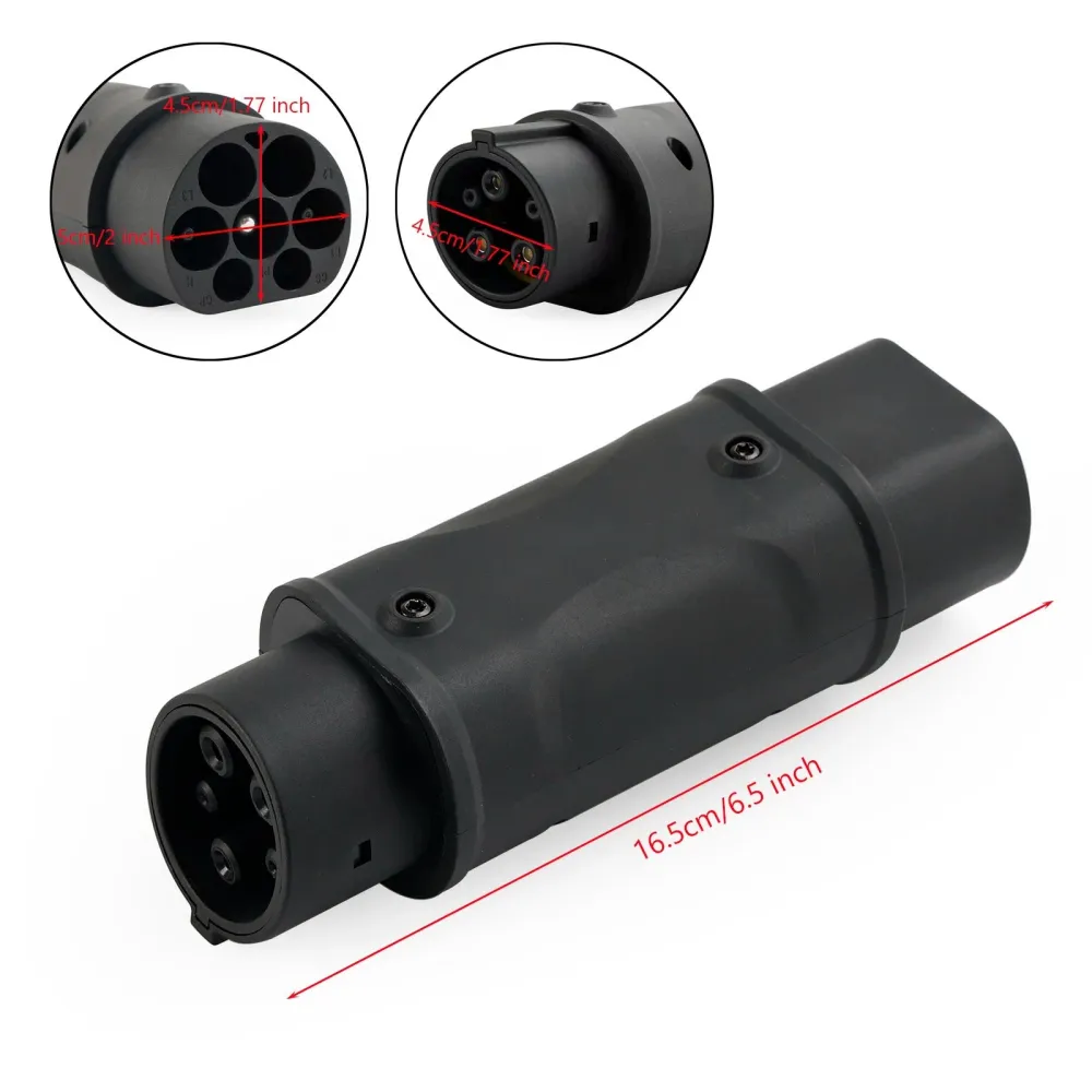 SAE Type 2 til Type 1 EV Lading av taubaneradapter IEC 62196 2 til J1772