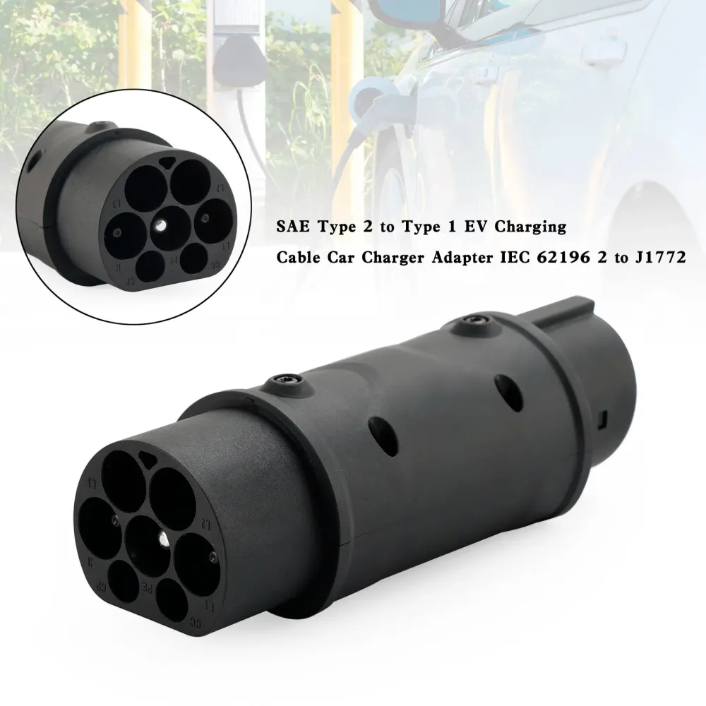 SAE Type 2 til Type 1 EV Lading av taubaneradapter IEC 62196 2 til J1772