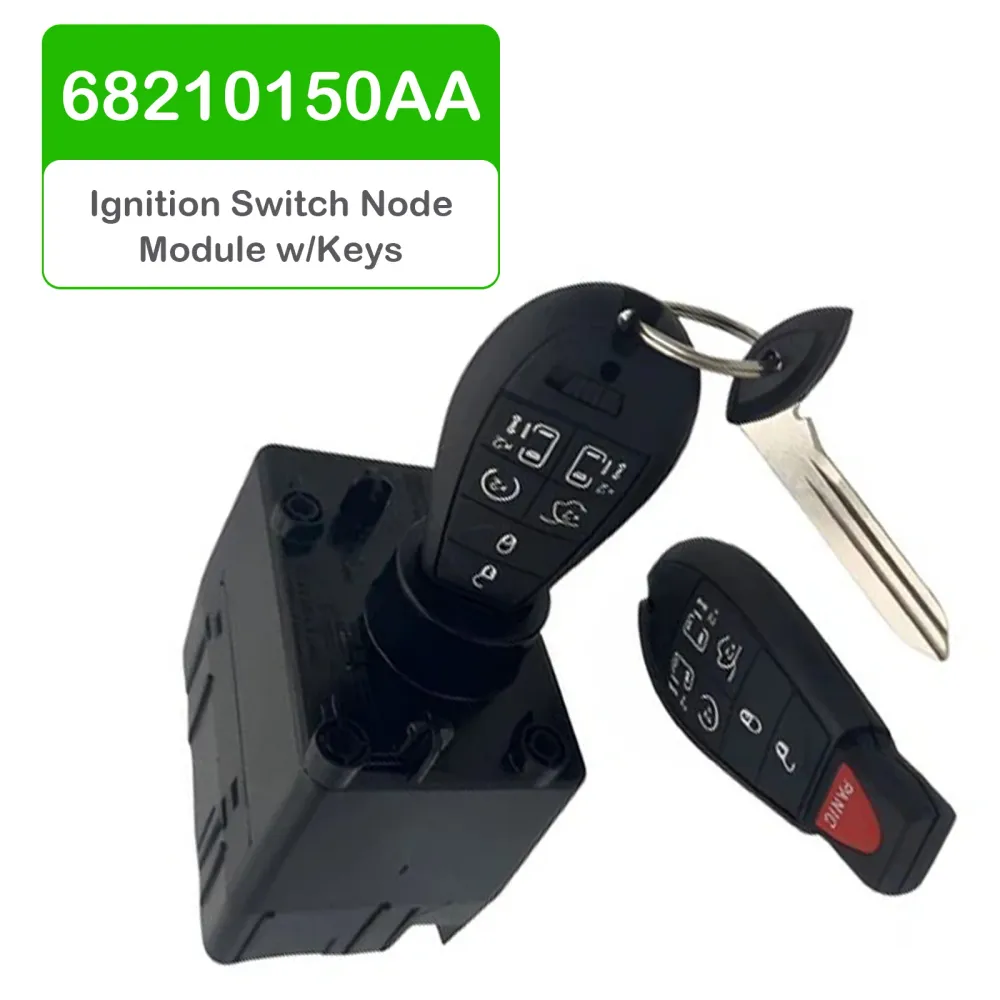2009-2015 Dodge RAM 1500 2500 3500 Trådløs tenningsbryter Node Module m/Keys 68210150AA 68210150AB