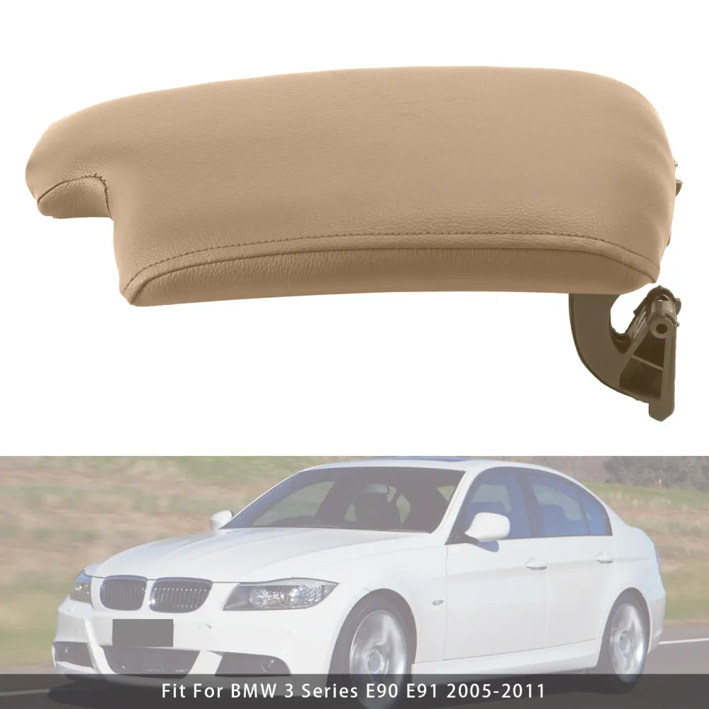 Beige Leather Armrest Center Console Lid BMW E90 E91 E92 E93 51169134486