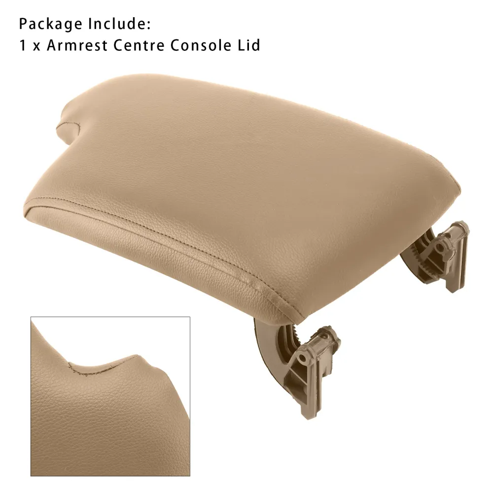 Beige Leather Armrest Center Console Lid BMW E90 E91 E92 E93 51169134486