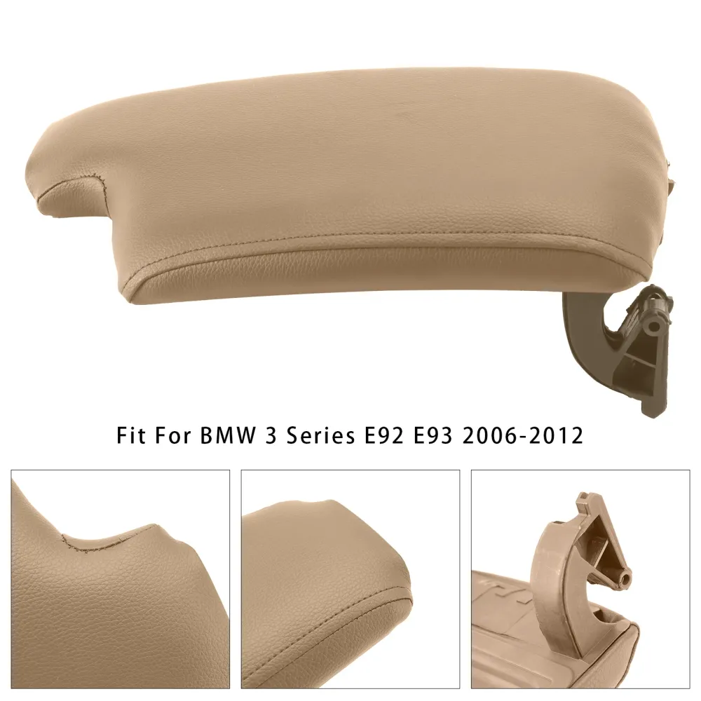 Beige Leather Armrest Center Console Lid BMW E90 E91 E92 E93 51169134486