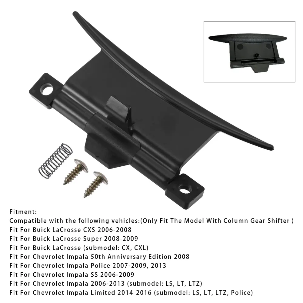 Black Center Console Armrest Lid Latch Chevy Impala 2006-2013 19124205