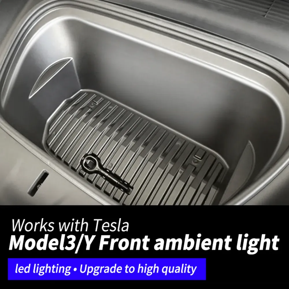 Front Trunk Ambient Atmosphere LED Light Strip White Tesla Model 3/Y/S/X