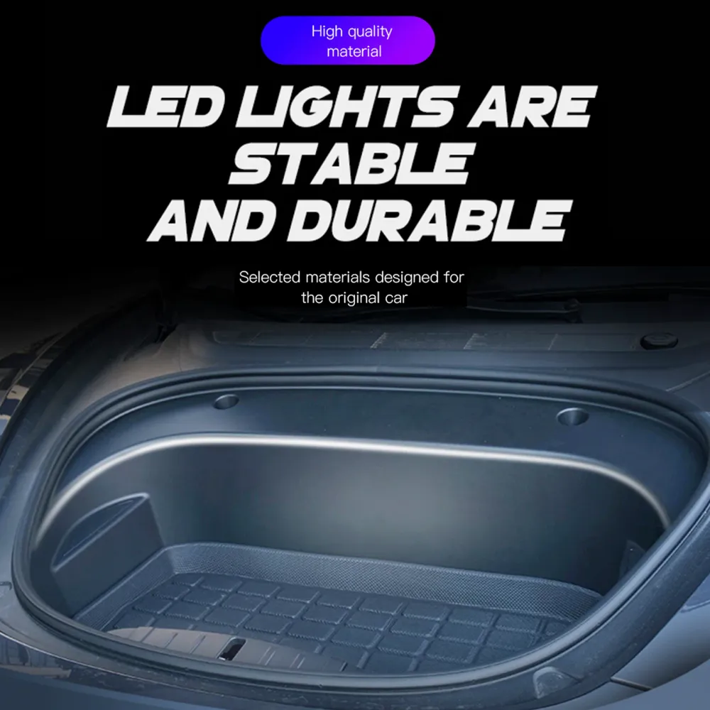 Front Trunk Ambient Atmosphere LED Light Strip White Tesla Model 3/Y/S/X