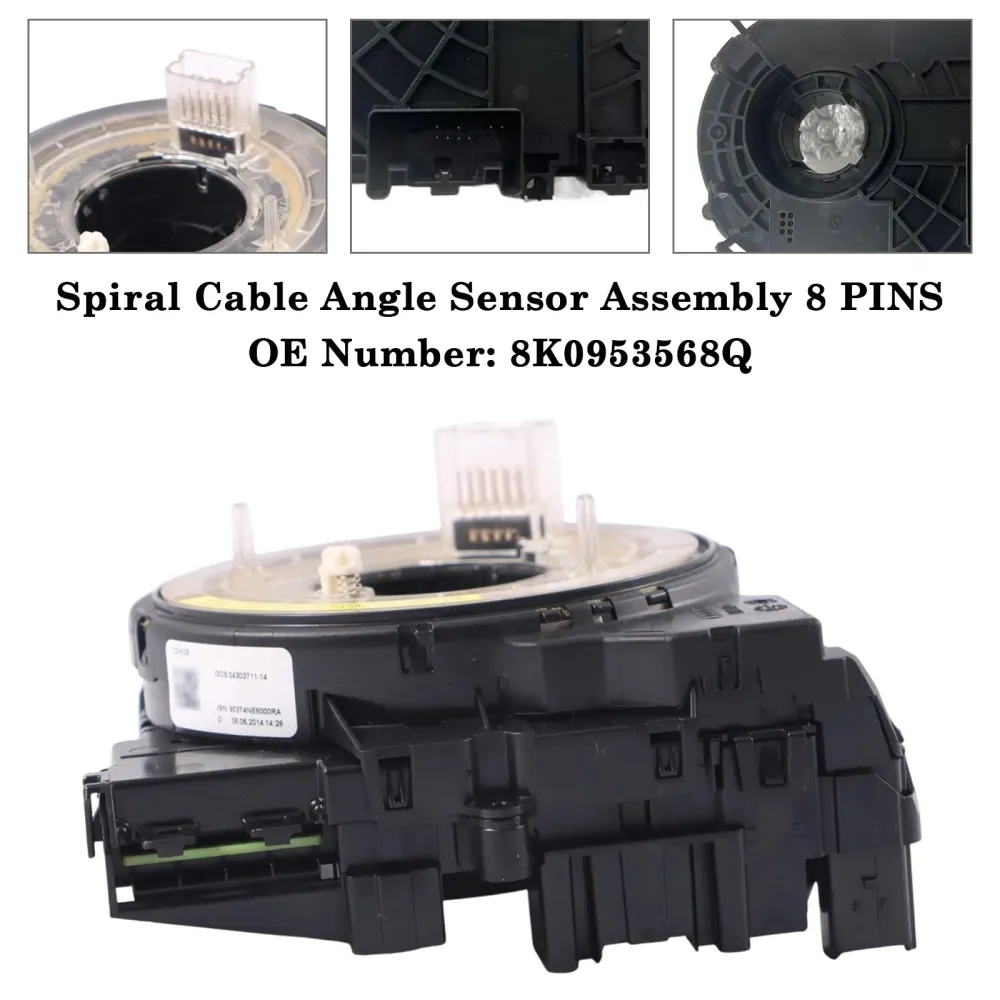 2013-2015 Audi RS5 Spiralkabelvinkelsensormontering 8 PINS 8K0953568Q