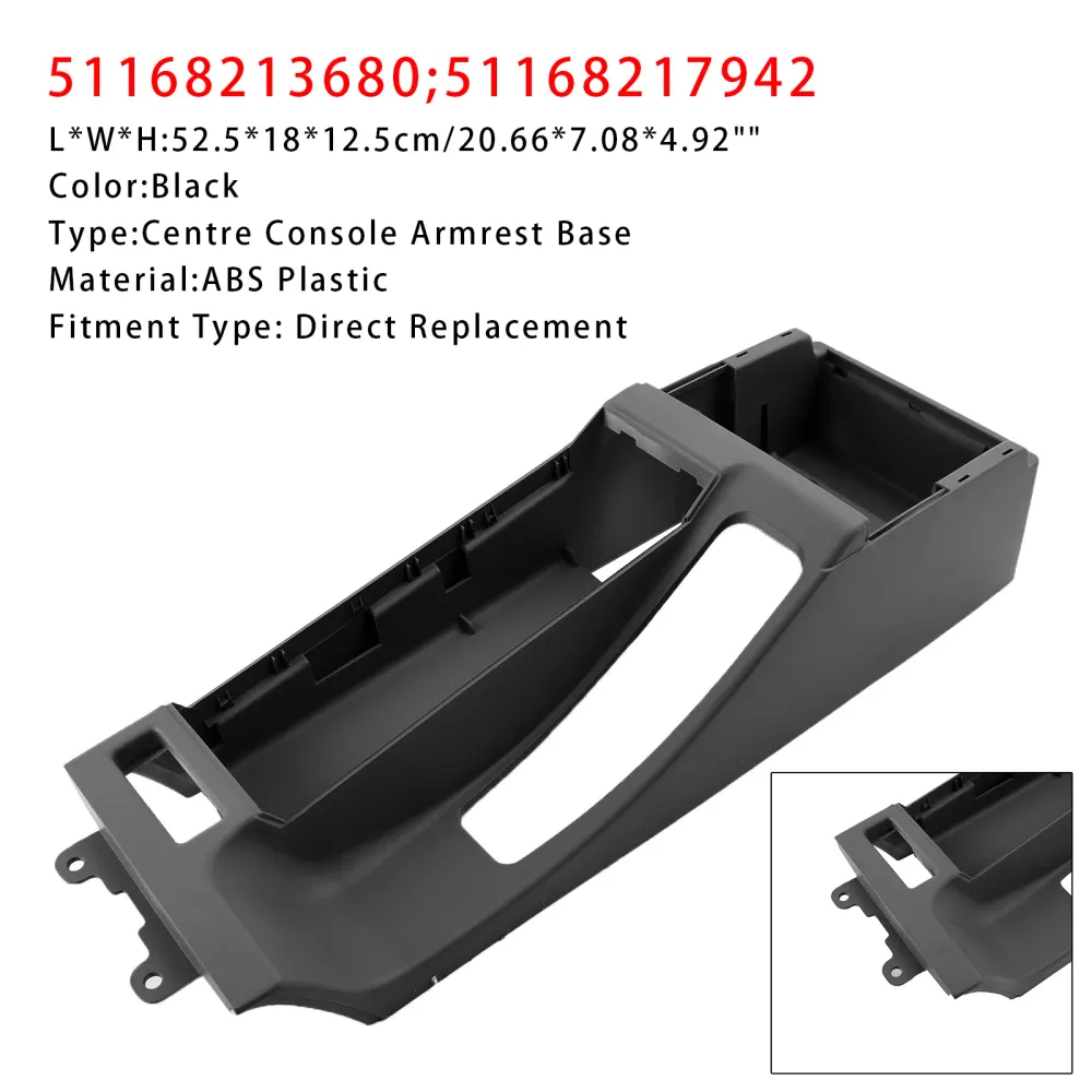 2002-2006 BMW E46 325i 328i Black Center Console Armrest Trim Base 51168213680