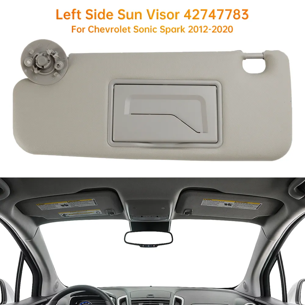 2012-2020 Chevy Sonic Spark Sun Visor venstre førerside 42747783 Gray