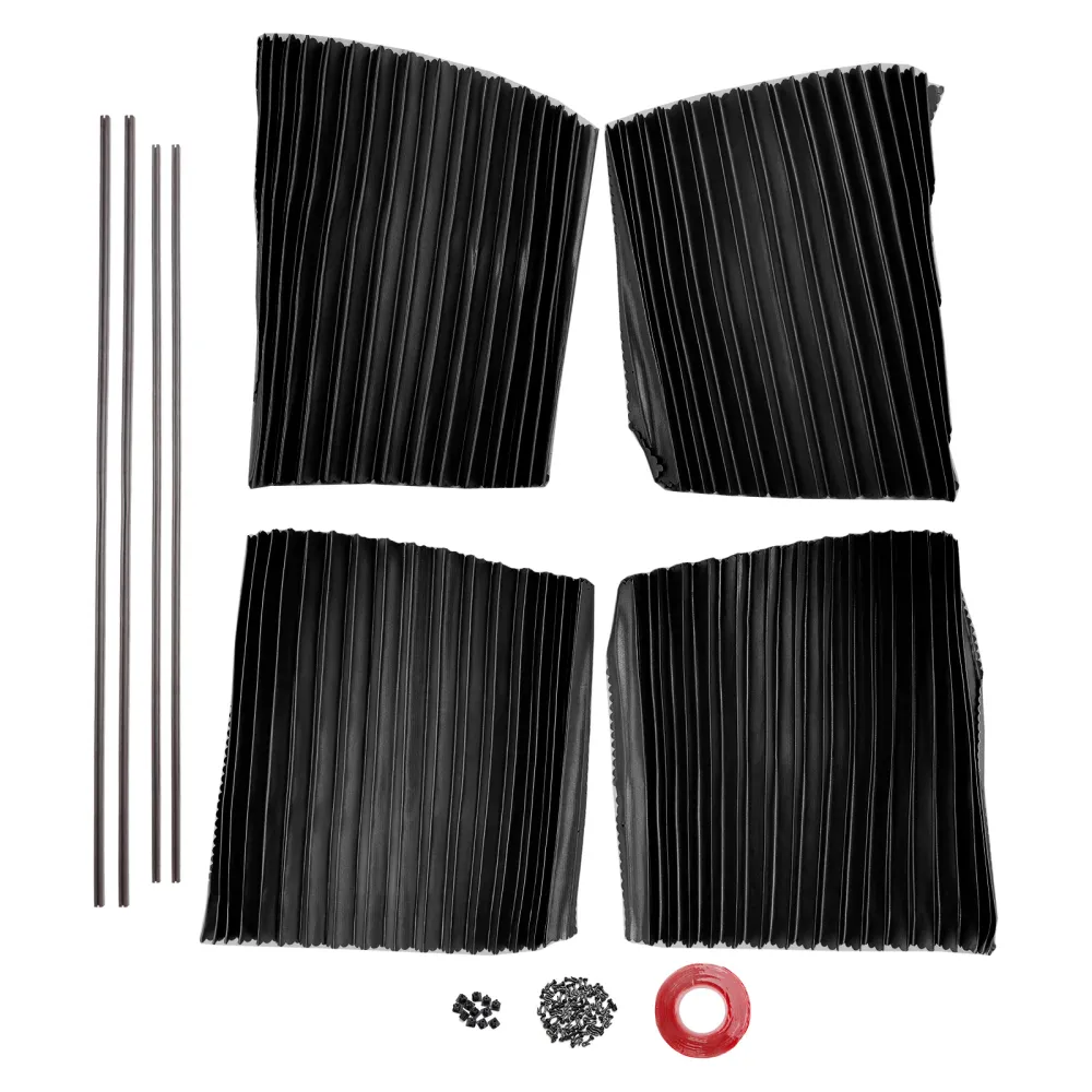4 stk universal bil sidevindu solskygger svart amming tar en lur