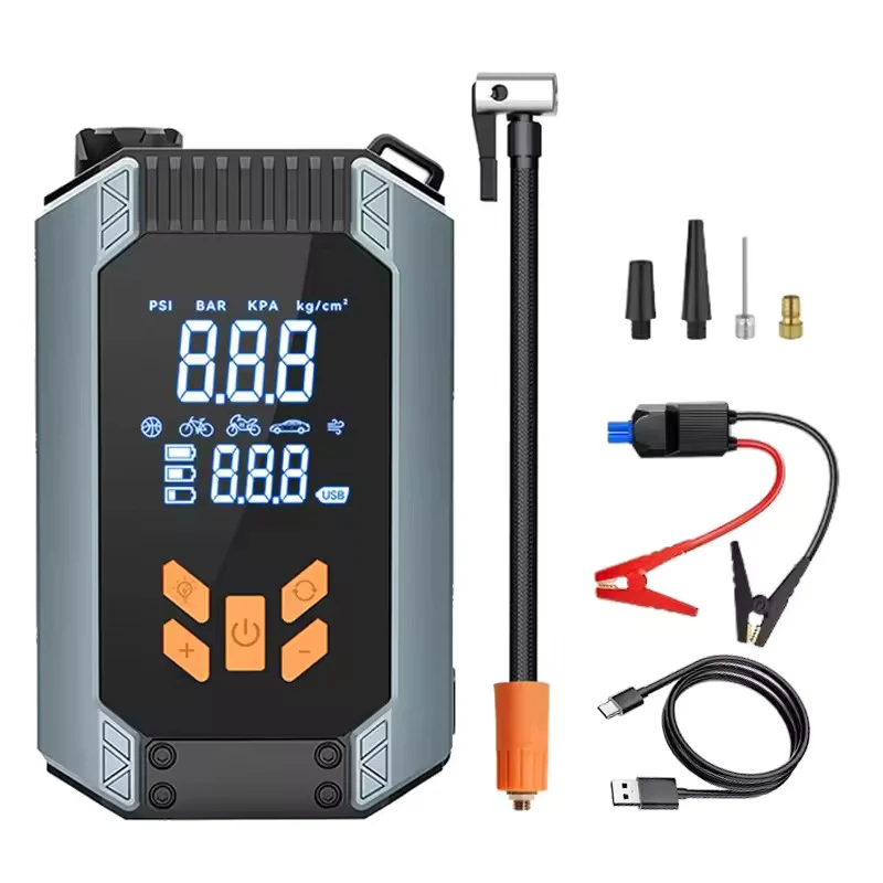 NOEIFEVO 4-i-1 Bærbar bilstartbooster & luftpumpe, 150PSI luftkompressor, powerbank, starthjelp bil, dekkpumpe.