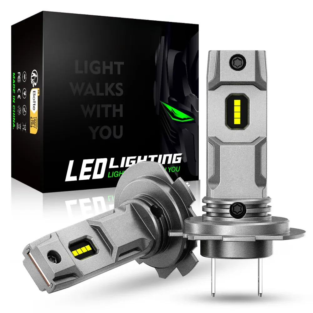 2 stk 50W 10000 lumen bilfrontlykt, H7 LED-lampe