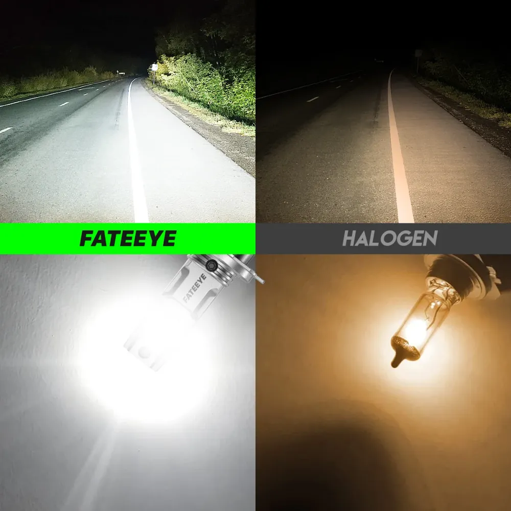 2 stk 50W 10000 lumen bilfrontlykt, H7 LED-lampe