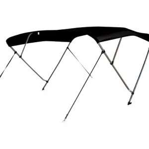Talamex, Bimini Top Deluxe 3 Buer - Sort, 600D Polyester – Størrelse: 183x170-183x117 CM