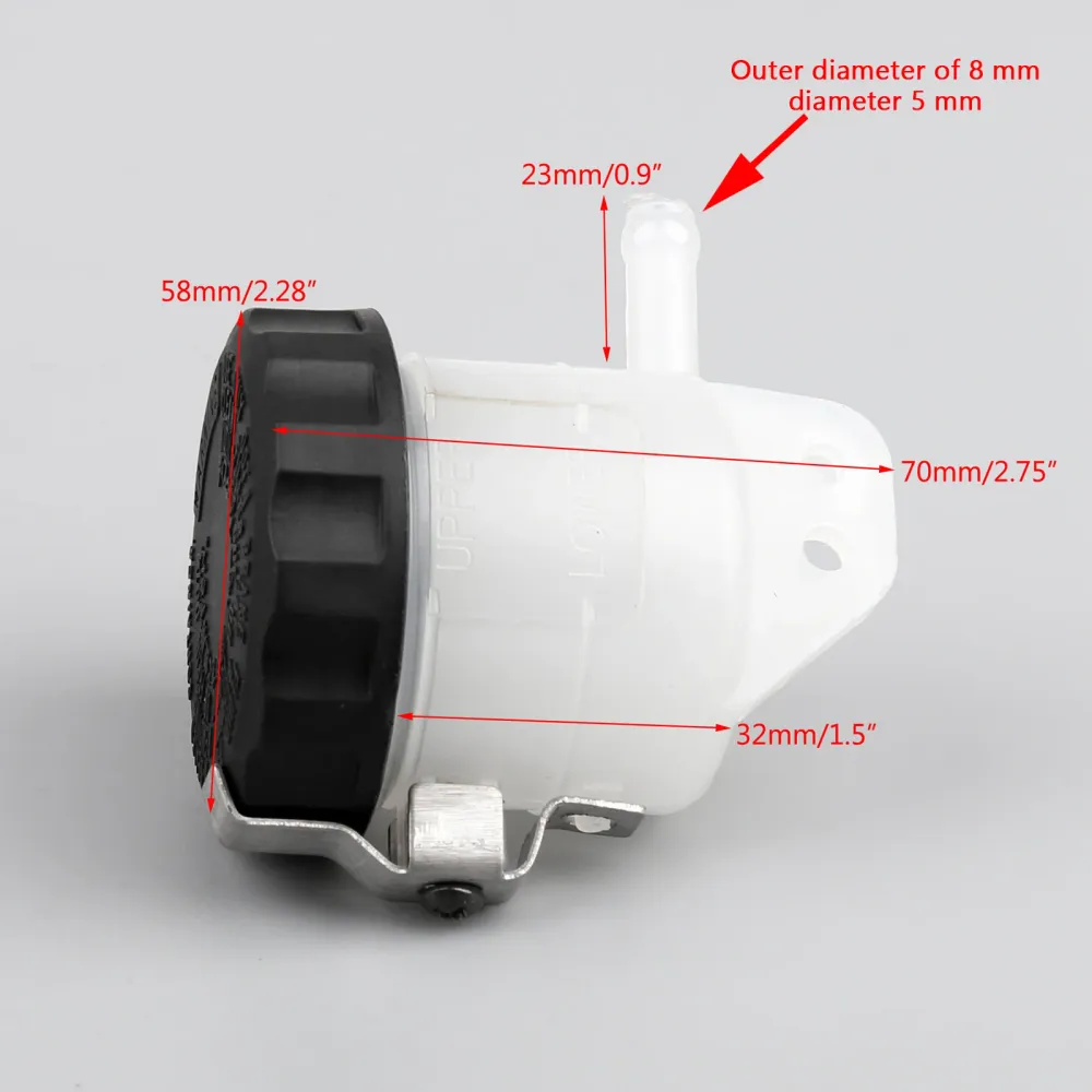 Universal motorsykkel Front Brake Fluid Bottle Master Cylinder Oil Reservoir Cup