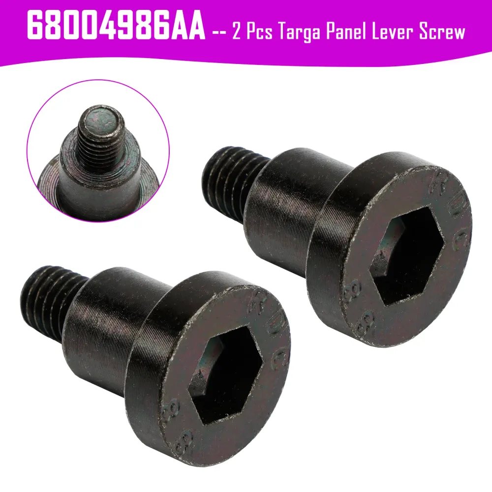 2 Pcs Targa Panel Lever Screw 68004986AA Jeep Wrangler 2007-2017