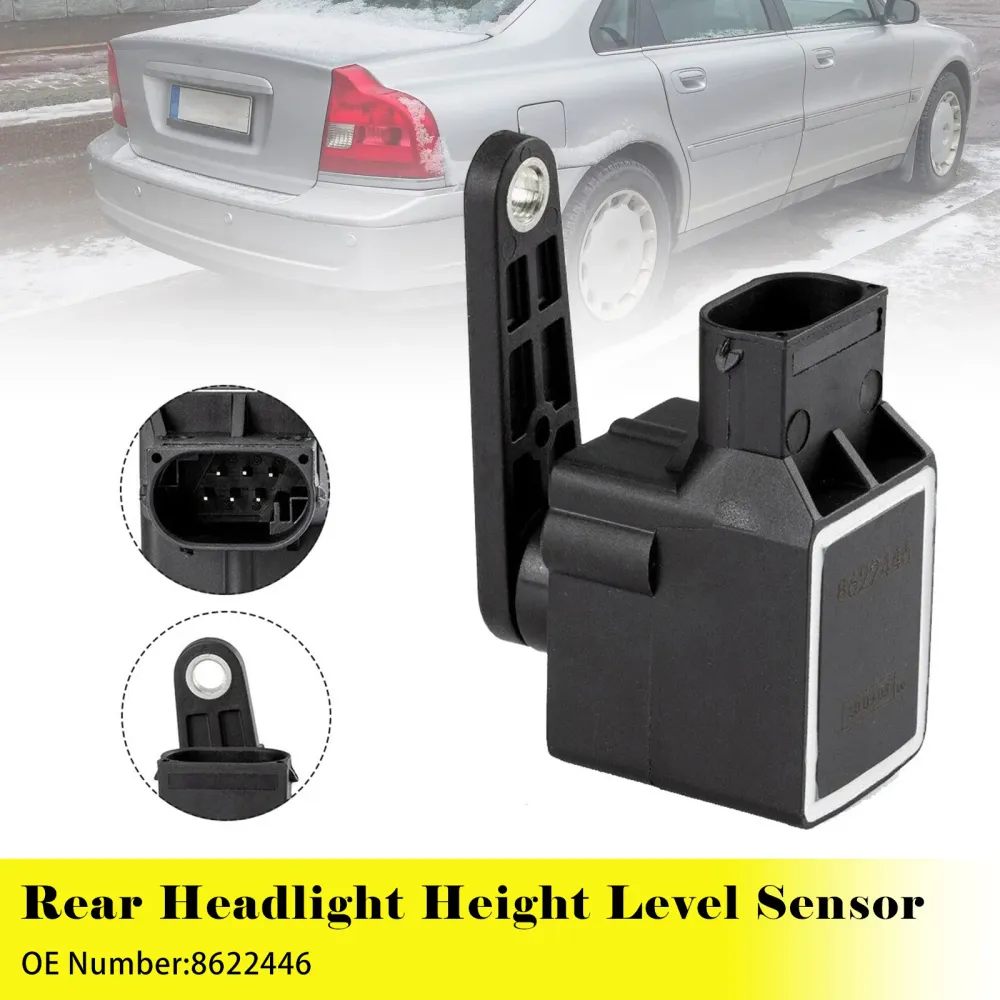 Rear Headlight Height Level Sensor 6 Pins 8622446 Volvo S60 S80 V70 XC90