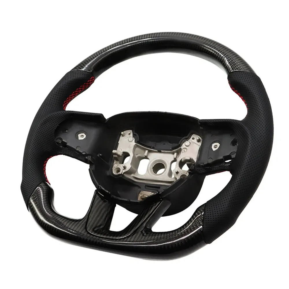 Carbon Fiber Heated Steering Wheel Fit Dodge Charger Challenger 2015-2023