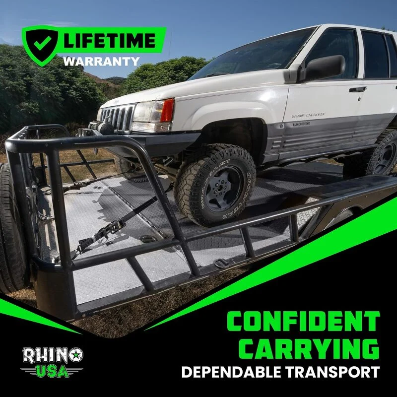 Rhino USA Heavy Duty Vehicle Tie Down Kit (Snap Hook)