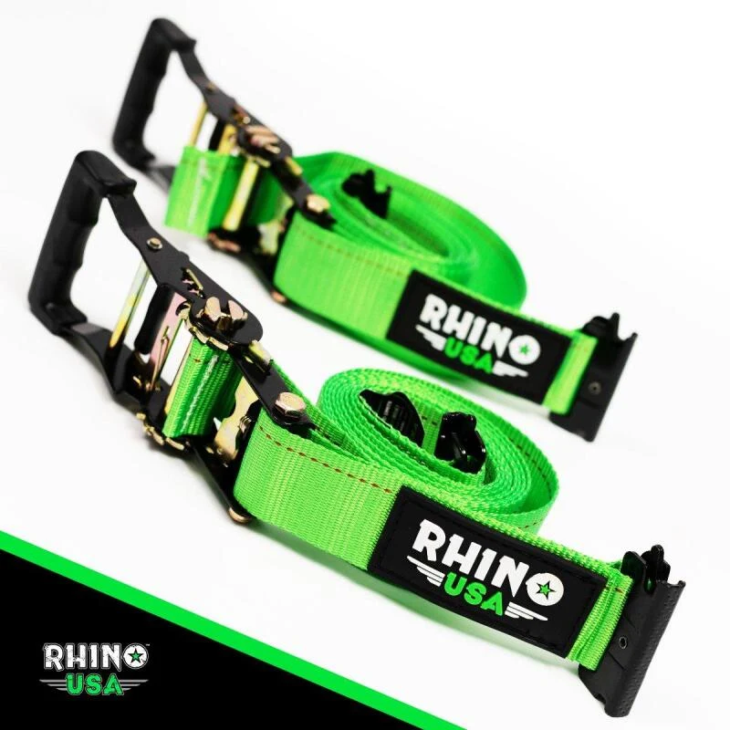 Rhino USA Utv Wheel Chock Tie-Down Kit (4-Wheel Kit) (Green)