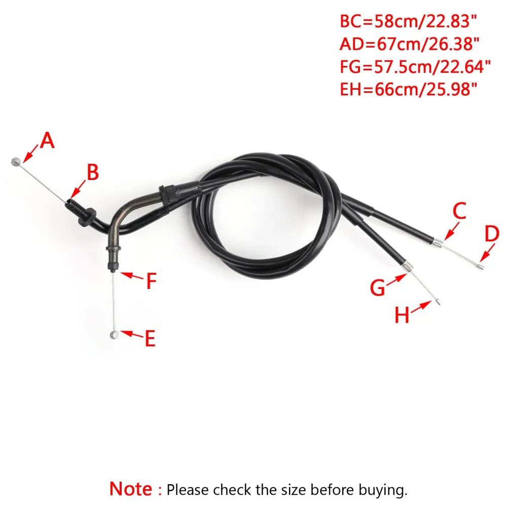 1FK-26311-01 Throttle Cable Wire Line Yamaha Vmax12 V-Max (JP) 1990-1999 generisk