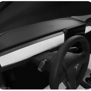 Silikon dashborddeksel med dørpanelinnsatser Tesla 3/y (hvit)