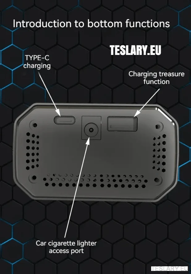 Bærbar batteridrevet dekkkompressor Tesla Model 3 Y S x - 2000mAh