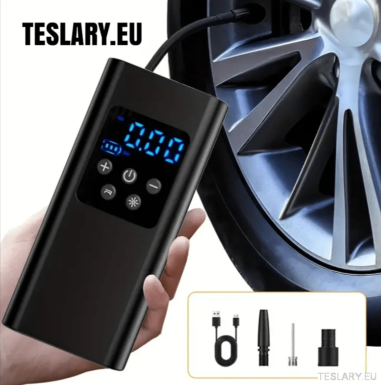 Bærbar batteridrevet dekkkompressor Tesla Model 3 Y S X - 4500mAh