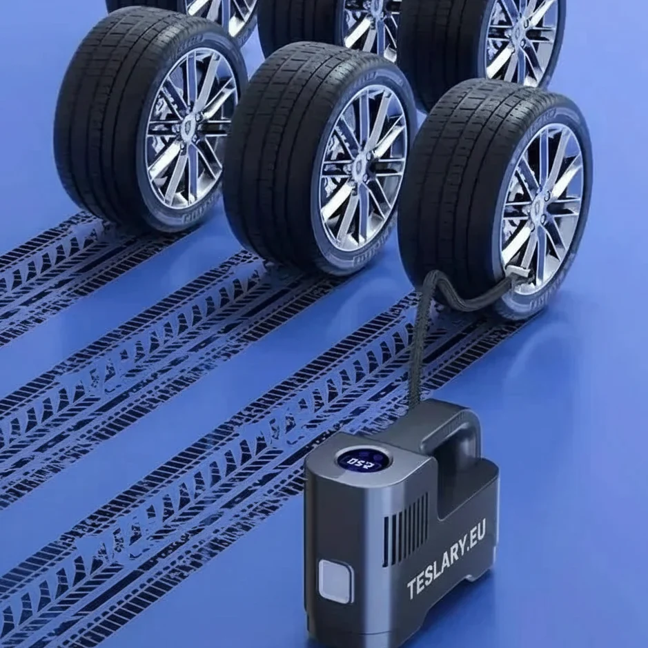 Bærbar 12 volt kompressor med digital avlesning