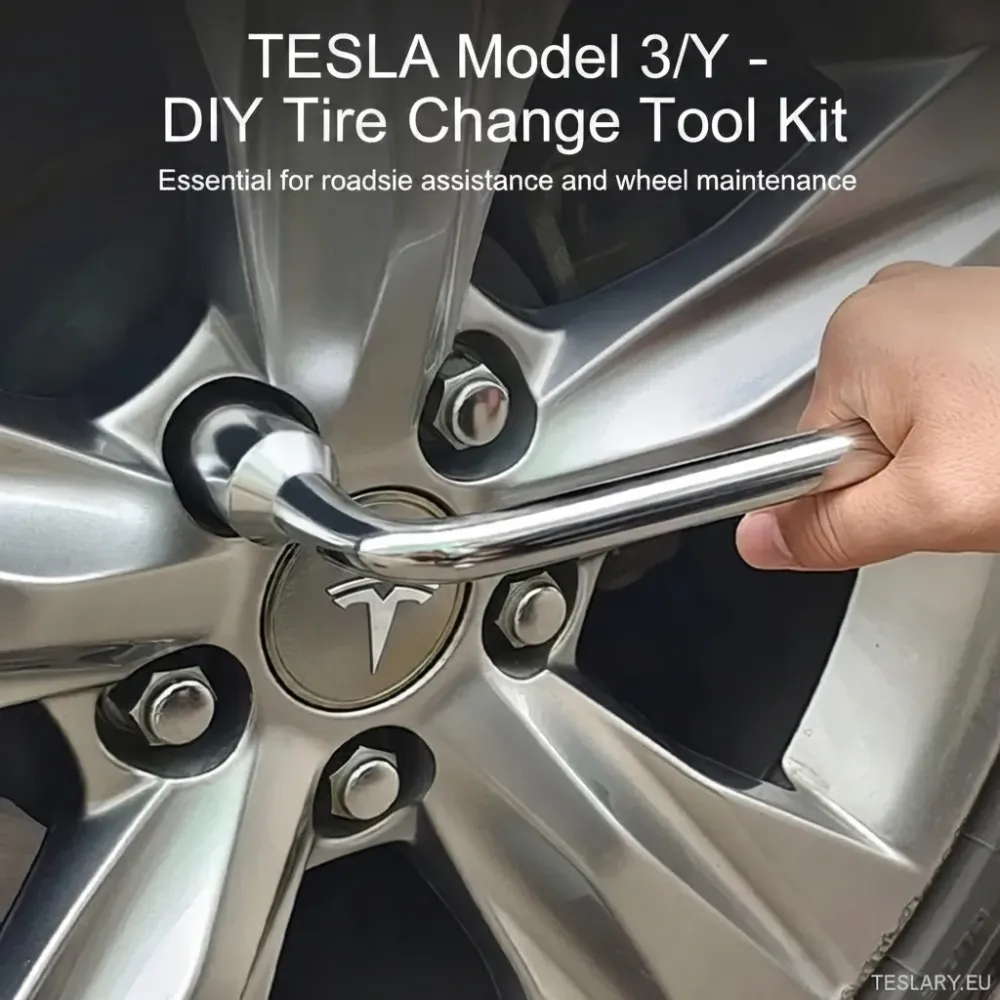 Dual-end L-Type socketnøkkel dekk- og hjullugmutterfjerning-Hex nøkkelverktøy, 21mm Ideell Tesla Model 3/Y