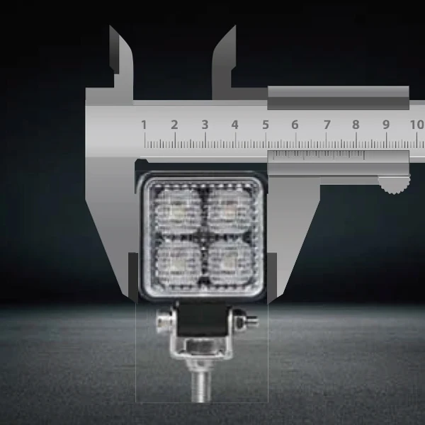 1852, Mini Cube LED dekklys 10-30V DC, 1200 lm, 6000K, IP68