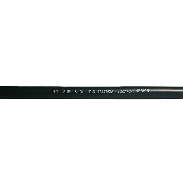 Gummi bensinslange Ø7,5mm 10m, 10 bar, -40 til +110ºC