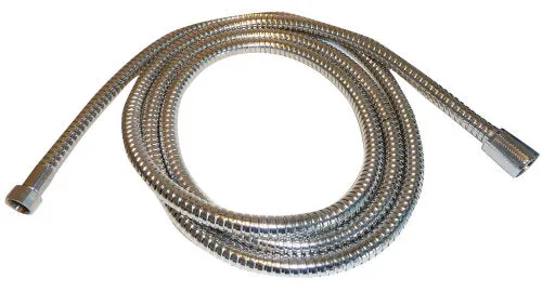 Dusjslange 4 meter, rustfritt stål, 1/2" & 3/8"