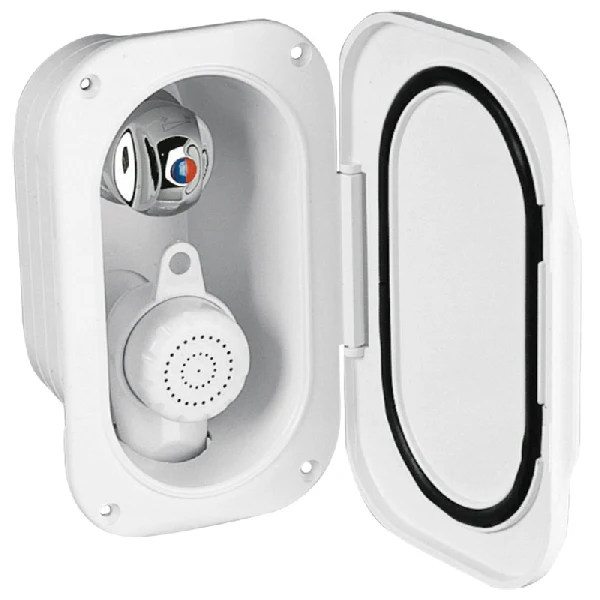 Nuova Rade, Cockpit blandebatteri med dusj inkl. 3m slange, Hvit, 75 x 145,5 mm